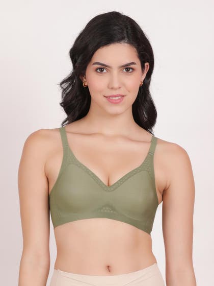 Shyle Jadesheen Green Breathable Seamless Bra