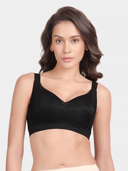 Shyle Black Beauty BeYourself Lace Cutwork Lightly Padded Bra