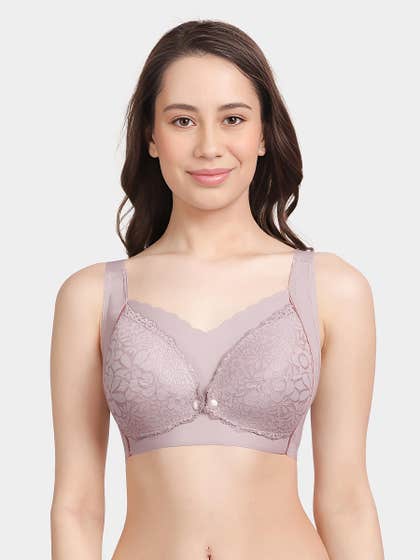 Shyle Fragrant Lilac Front Open Lightly Padded Nursing Bra