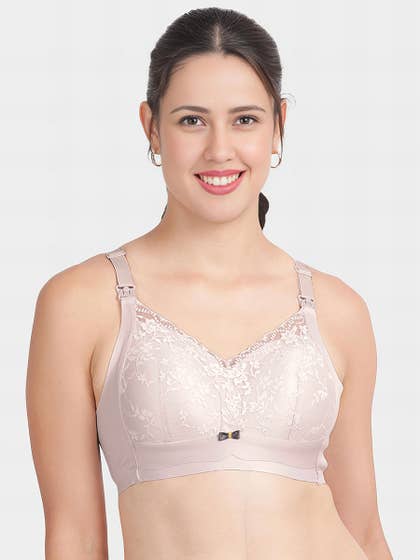 Shyle Lilac Hint Strap Open Clasp Lace Nursing Bra