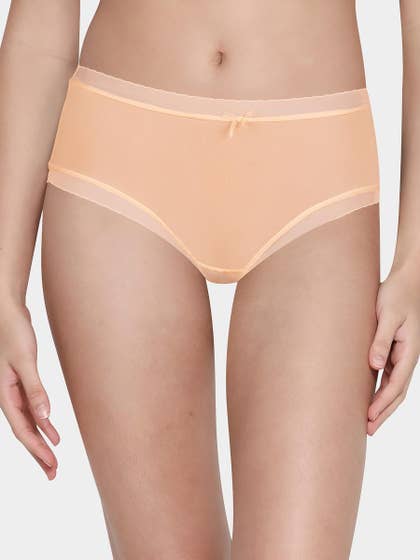 Shyle Skin Ultra Soft Scallop Elastic Low Waist Bikini Panty