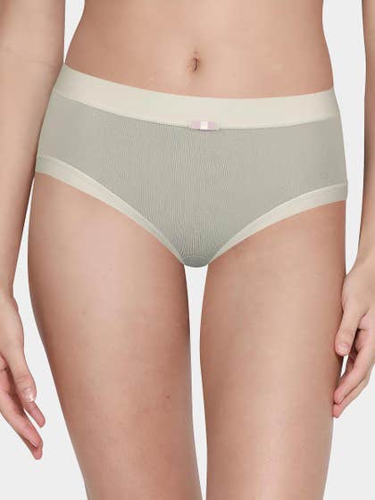 Shyle Light Olive Soft Feel Full Coverage Hipster Panty