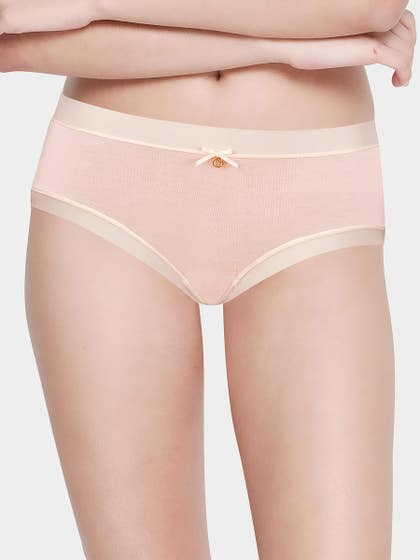 Shyle Ivory Skin Full Coverage with Bow Charm Hipster Panty