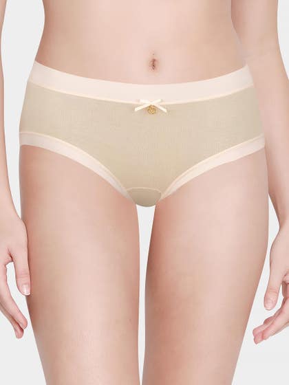 Shyle Skin Full Coverage with Bow Charm Hipster Panty