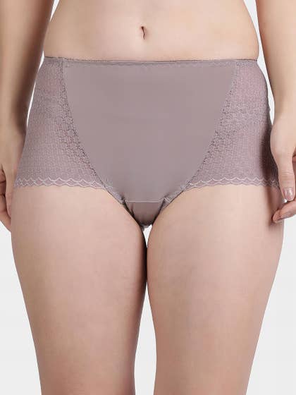 Shyle Smokey Rose Floral Pattern Lace Panty