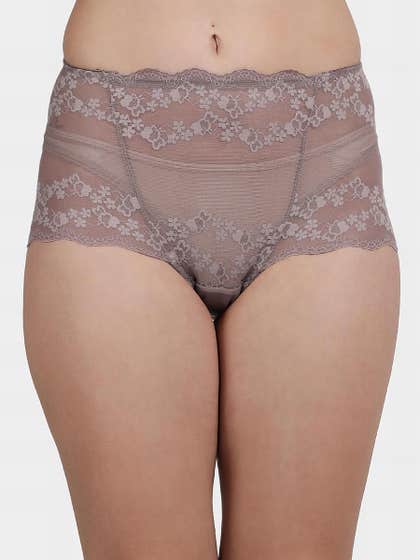 Shyle Smokey Rose Full Coverage Lace Panty