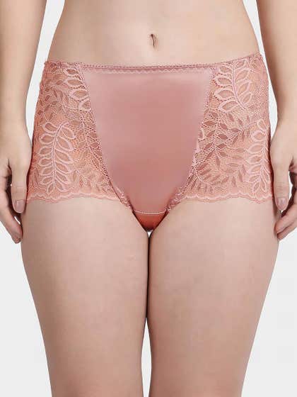 Shyle Dusky Pink Delicate Lace Panty