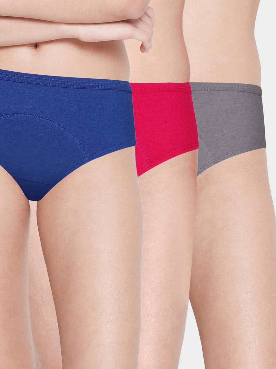 Susie Multicolor Full Coverage Cotton Period Panty Combo B