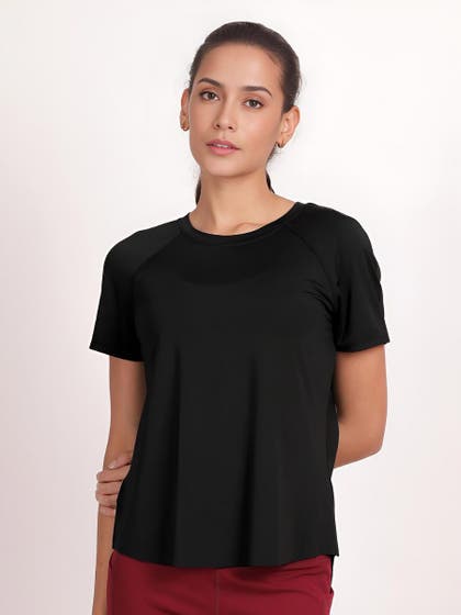 Shyle Black Beauty Raglan Half Sleeve Regular T-Shirt