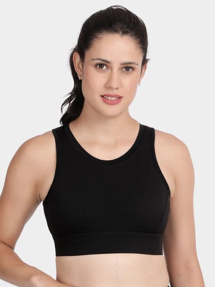 Shyle Black Beauty Medium Impact Criss Cross Padded Sports Bra