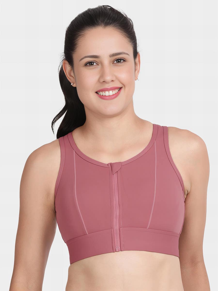 Shyle Mesa Rose High Impact Padded Front Open Sports Bra