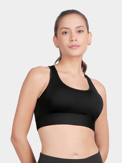 Shyle Black Beauty Removable Padding Low Impact Sports Bra