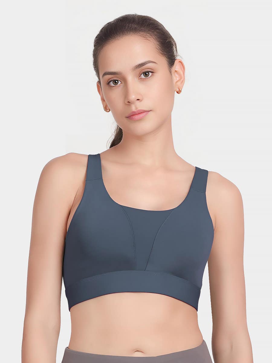 Shyle Big Dipper Blue Medium Impact Padded Sports Bra