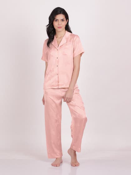 Shyle Mary Rose Butterfly Printed Satin Pyjama Set