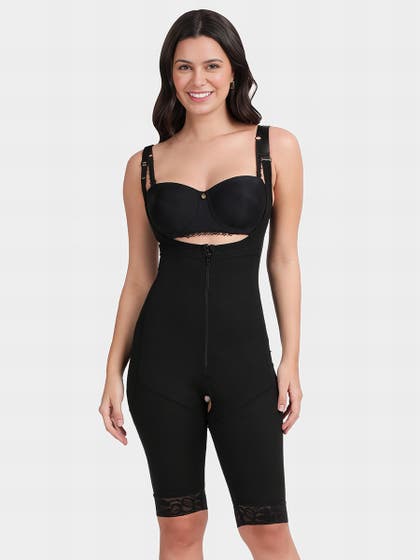 Shyle Black Full Body Shapewear With Adjustable Detachable Straps