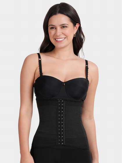 Shyle Black High Waist Front Hook Tummy Tucker Belt Shapewear