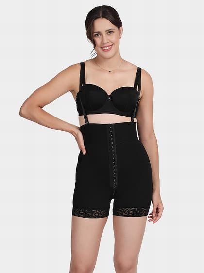 Shyle Black Beauty High Waist Front Open Torso Slimmer Shapewear