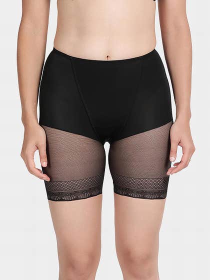 Shyle Black Beauty Transparent Lace Tummy Shapewear