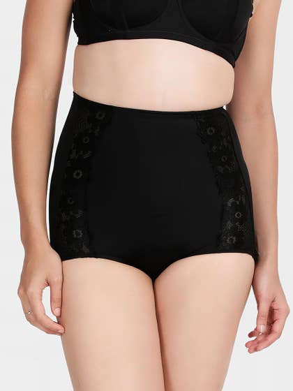 Shyle Black Beauty High Waist Lace Detailed Tummy Shapewear