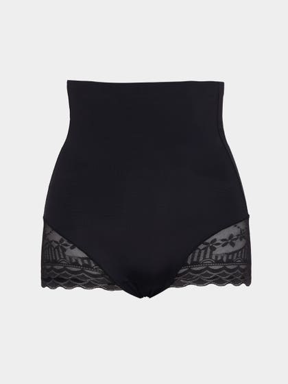 Shyle Black Beauty High Waist Tummy And Butt Lace Shapewear