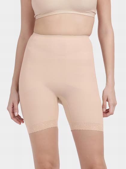 Shyle Apricot Gelato High Waist Tummy And Thigh Shapewear