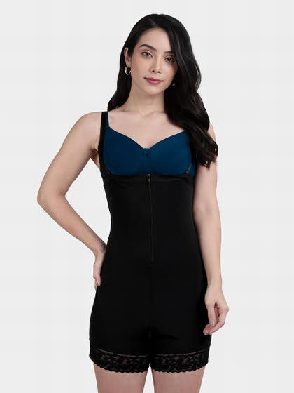 Shyle Black Beauty High Waist Front Hook With Zipper Full Body Shapewear