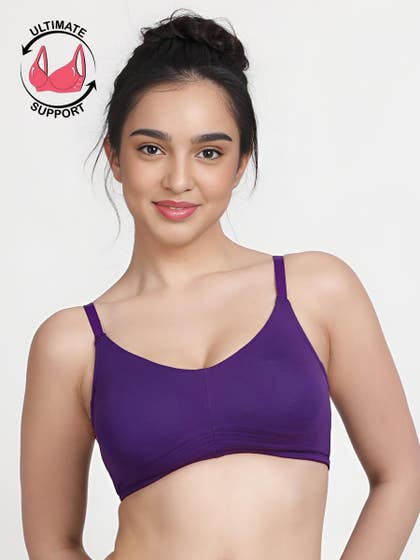 Susie Petunia Purple Bottom Encircled Moulded Everyday Bra