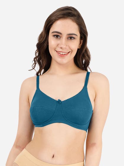 Susie Moroccan Blue Non Padded 3 Part Everyday Cup Bra