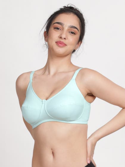 Susie Skylight Blue Non Padded Seamed Cup Everyday Bra