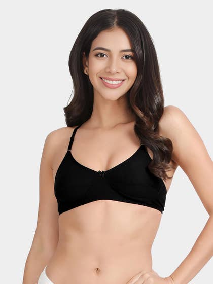 Shyle Black Beauty Non Padded Seamed Everyday Bra