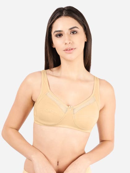 Susie Buff Skin Mesh Neckline Non Padded Everyday Bra