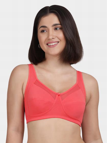 Susie Dubarry Peach Mesh Neckline Non Padded Everyday Bra