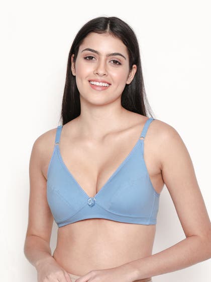 Susie Delicate Blue Non Padded Everyday Plunge Bra 