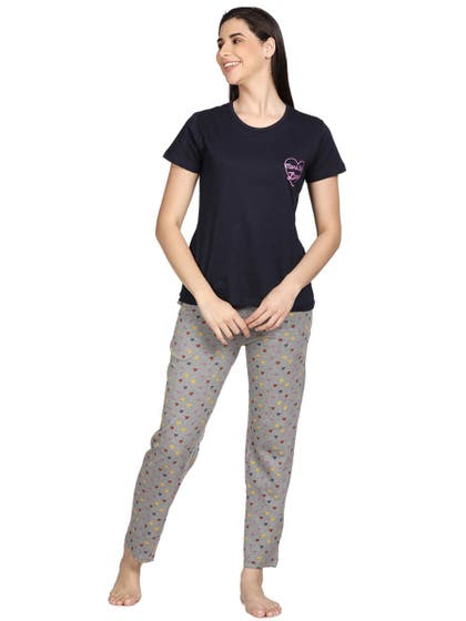 Shyaway Blue Grey More Self Love Pyjama Set