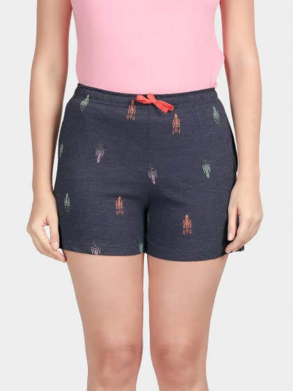 Shyaway Big Dipper Blue Space Print Mid Thigh Shorts