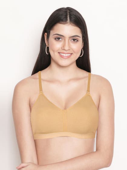 Susie Buff Skin Wirefree Moulded Gathered Cup Everyday Bra