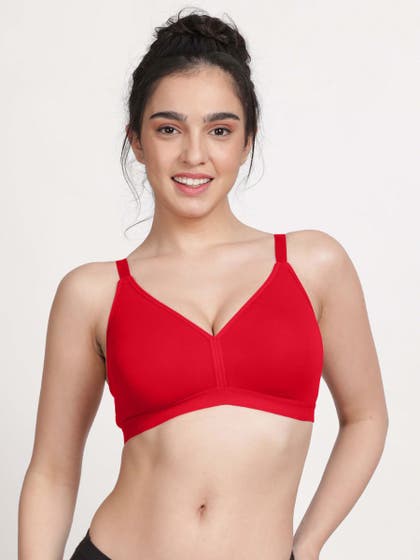 Susie Fiery Red Bottom Gathered Full Coverage Everyday Bra