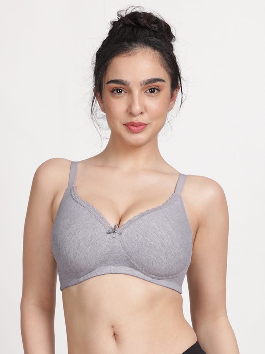 Taabu Black Beauty Heart Print Padded Wirefree T shirt Bra