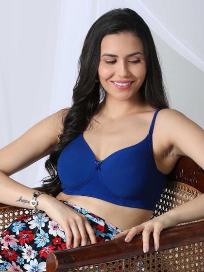 Susie Sodalite Blue Tipping Elastic Padded Everyday Bra