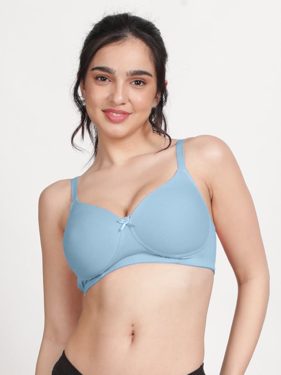 Taabu Black Beauty Heart Print Padded Wirefree T shirt Bra