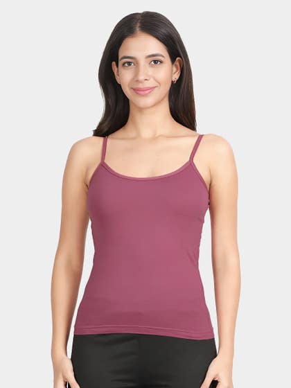 Susie Mauve Pink U Neck Adjustable Strap Camisole