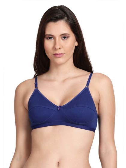 Shyle Royal Blue Non Padded Seamed Everyday Bra