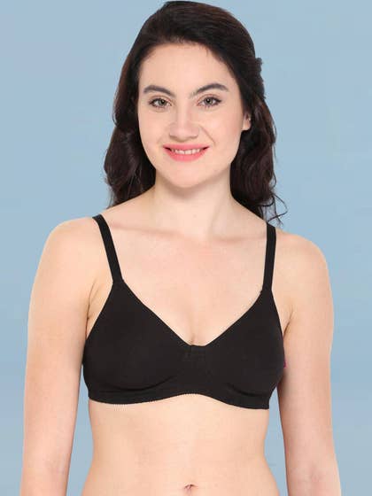 Enamor Black Side Encircled Wirefree Everyday Bra