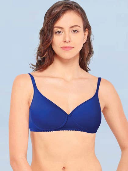 Enamor Blue Wirefree T-Shirt Bra