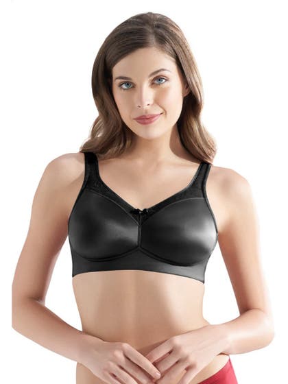 Amante Black Non Padded Wirefree Hi Support Bra