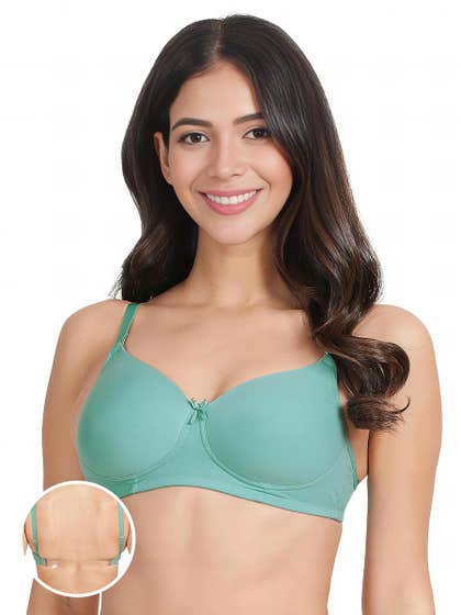 Susie Dusty Turquoise Transparent Back Padded Everyday Bra