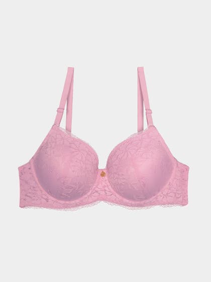 Susie Orchid Pink Fully Lace Padded Wired Bra