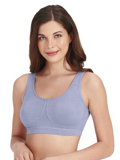 Amante Eventide Blue Removable Padding Sleep Cami Bra