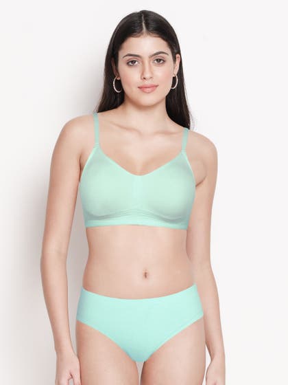 Susie Skylight Blue Bottom Encircled Bra Lingerie Set 