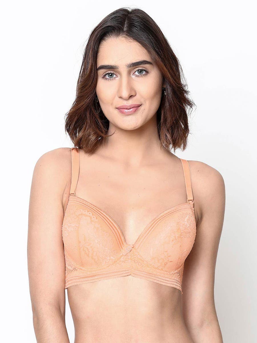 Taabu Black Beauty Heart Print Padded Wirefree T shirt Bra